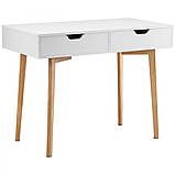 VEVOR Невеликий письмовий стіл з шухлядою Робочий стіл Дерево Білий + Дерево 311808, фото 9