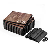 VEVOR Набір підлоги для тренажерного залу Тренажерний килимок 9 предметів 315x315 мм ПП ПВХ 303100