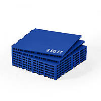 VEVOR Flooring Fitting Interlocking PP Floor Tiles for Hockey 8 Pack Blue 303103
