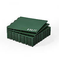 VEVOR Flooring Fitting Interlocking PP Floor Tiles for Hockey 8 Pack Green 303105