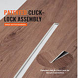 Вінілова плитка для підлоги VEVOR 1220x185 мм, 10 шт., товщиною 5,5 мм, темно-коричневого кольору деревини., фото 5