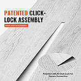 Вінілова плитка для підлоги VEVOR 1220x185 мм, 10 шт., товщина 5,5 мм, світло-сірий колір деревини. Підлога, фото 5