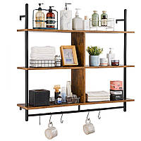 Плаваюча полиця VEVOR Промислова полиця для труб Настінна полиця Полиця Труби 3 рівня 105x24см 302661