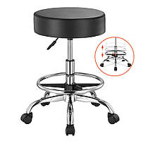 Табурет VEVOR Поворотний табурет, регульований по висоті зі спинкою, підніжкою 204 кг 302670
