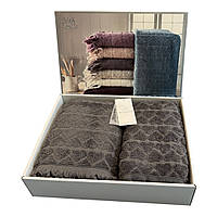 Набір рушників Maison D'or Gabrielle Grey махрові 50-100 см, 85-150 см сірий