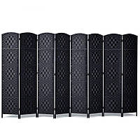 VEVOR Кімнатна перегородка, 4 панелі, ручні складні петлі, чорні 311655