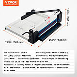 VEVOR важільний різак А3 гільйотинний різак для паперу Машина для різання 431,8 мм 311726, фото 7