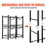 VEVOR Стелаж для пляшок з водою Тримач для глеків для води 3 яруси дворядні 6 пляшок чорний 302812, фото 4