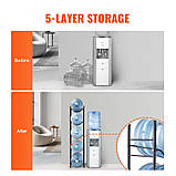 Тримач для глечика для води VEVOR Одноярусна стійка для пляшок з водою 5 пляшок чорного кольору 302809, фото 3