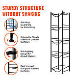 Тримач для глечика для води VEVOR Одноярусна стійка для пляшок з водою 5 пляшок чорного кольору 302809, фото 5