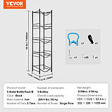Тримач для глечика для води VEVOR Одноярусна стійка для пляшок з водою 5 пляшок чорного кольору 302809, фото 7