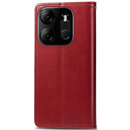 Шкіряний чохол-книжка GETMAN Gallant (PU) для Tecno Spark Go 2023 Червоний, фото 2