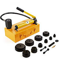 Гідравлічний циліндр для пробивання отворів VEVOR 15t, комплект гідравлічного насоса, 10 пробійників 12,7-50,8