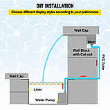 VEVOR душ водоспад 90 x 8 x 21 см з акрилового матеріалу з водоспадом і струменем в комплекті з 8-метровим, фото 6