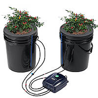 VEVOR гідропонна система вирощування глибоководна культура PP 20L 2x відро 300x300x380 мм 323213
