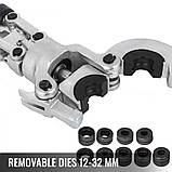 Обтискні кліщі VEVOR 12-28 мм тип V, обтискні кліщі обтискні кліщі з силою притискання 6 Т, обтискні кліщі для, фото 4