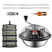 Ручний тример VEVOR 406,4 мм, тример з чашею для листя з сітчастим мішком та 3 видами методів різання для