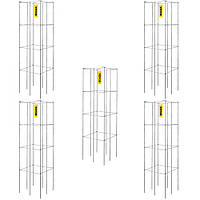 Клітки для томатів VEVOR клітка для підтримки рослин 5 штук квадратна сталева 3,8 футів срібляста 323231