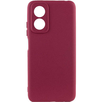 Чохол Silicone Cover Lakshmi Full Camera (A) для Oppo A17 Бордовий / Marsala, фото 1