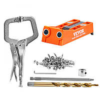 VEVOR 50 шт Набір для свердління кишенькових отворів Подвійне кишенькове свердло з квадратним свердлом,