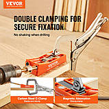 VEVOR 50 шт Набір для свердління кишенькових отворів Подвійне кишенькове свердло з квадратним свердлом,, фото 2