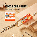 VEVOR 50 шт Набір для свердління кишенькових отворів Подвійне кишенькове свердло з квадратним свердлом,, фото 5