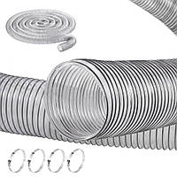 Пилозбірний шланг VEVOR гнучкий ПВХ шланг вакуумний 100х15240мм 322697