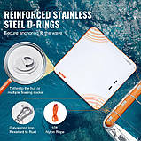 Надувний плавучий док VEVOR, 2,13 х 2,13 м, надувна докова платформа, нековзний водний плавучий доковий, фото 4