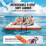 Надувний плавучий док VEVOR, 2,13 х 2,13 м, надувна докова платформа, нековзний водний плавучий доковий, фото 5