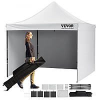 Vevor 317420 альтанка 304.8x304.8x320см садовий намет 500D PU срібляста тканина складна альтанка регульована по висоті вкл. мішок