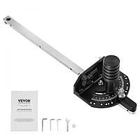 Косинець VEVOR, стандартний паз 19 x 9,5 мм, алюмінієвий сплав, 15 кутових упорів, регульований поршень і