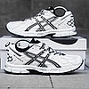 Чоловічі кросівки Asics Gel-Kahana 8 White Black Взуття Асикс Гель Кахана біло-чорні, фото 3