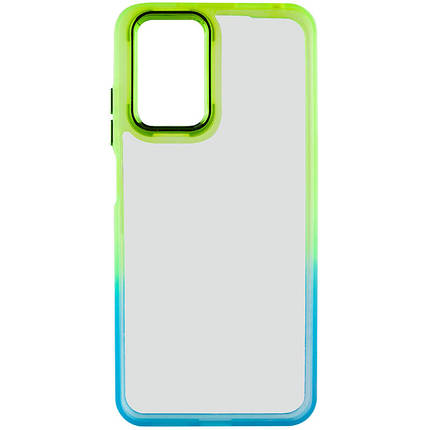 Чохол TPU+PC Fresh sip series для Realme C67 4G Бірюзовий / Лимонний, фото 2