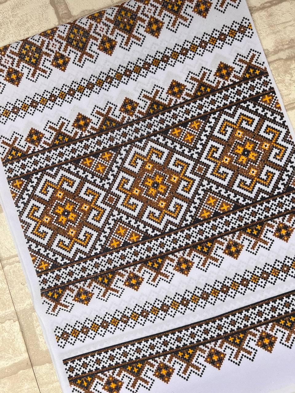 Рушник з українським орнаментом, друк на габардині, 200х36 см, фото 1