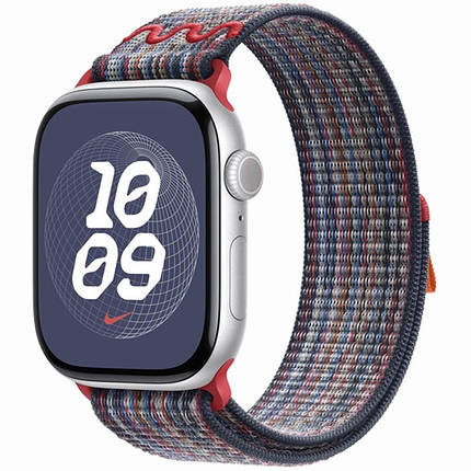Ремінець Nike Sport Loop для Apple Watch 38/40/41/42mm(ser.10) Blue / Red, фото 3