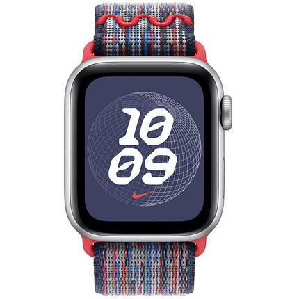 Ремінець Nike Sport Loop для Apple Watch 38/40/41/42mm(ser.10) Blue / Red, фото 4