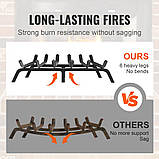 Решітка для дров VEVOR 27 дюймів зі сталі з порошковим покриттям, стійка для спалювання дров 323367, фото 3