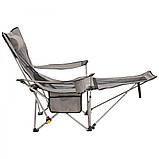 VEVOR шезлонг кемпінг крісло сад крісло пляж лежак розкладний 150кг сірий 323377, фото 10