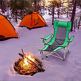 VEVOR шезлонг кемпінг крісло сад крісло пляж лежак розкладний 150кг зелений 323378, фото 8