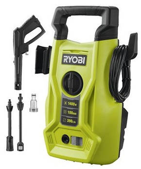 Мінімийка високого тиску Ryobi RY100PWA 1400Вт 100бар 390л/год шланг 5м 5.6кг