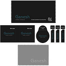 Захисне скло Ganesh (Full Cover) для Apple iPhone 13 / 13 Pro / 14 / 16e (6.1") Чорний, фото 6