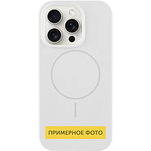 Чохол Silicone Case Full Protective (AA) NO LOGO with MagSafe для Apple iPhone 14 Plus (6.7") Білий / White