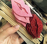 Фотобутафорія Губи 10 штук 75 на 35 мм червоно-рожевий, фото 3