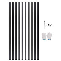 Металева ландшафтна окантовка VEVOR, 10 упаковок, 60 дюймів, стійка до іржі, згинається для двору та саду