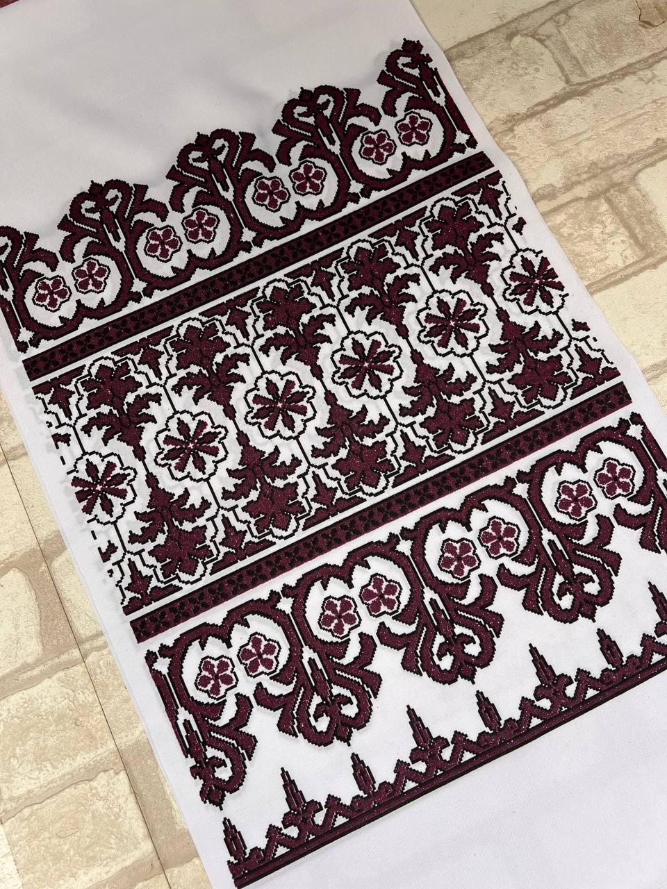 Рушник з українським орнаментом, друк на габардині, 200х36 см, фото 1