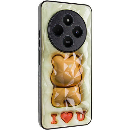 TPU+PC чохол Prisma Fluffie для Xiaomi Redmi 14C / Poco C75 Bear, фото 1