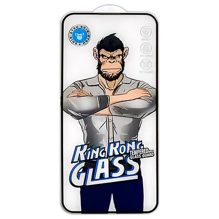 Захисне 2.5D скло King Kong HD для Apple iPhone 14 Pro / 15 / 16 (6.1") Чорний, фото 3