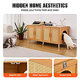 VEVOR котячий туалет кошачий лоток тумба тумба котяча 1,19х0,5х0,55м колір дерева 305704, фото 7