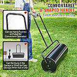 Коток для газону VEVOR 990x300x1120мм ручний залізний і садовий Q235 польовий 61L з одним входом для води, фото 3