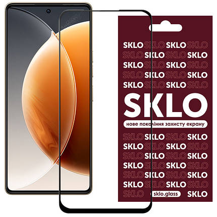 Захисне скло SKLO 3D для TECNO Camon 30 (CL6) Чорний, фото 1